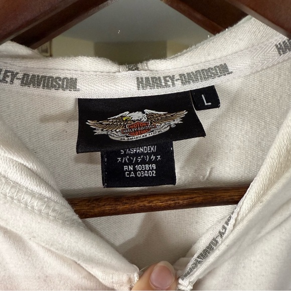 Harley Davidson Women’s White Casual Rhinestone Jacket - Picture 2 of 7